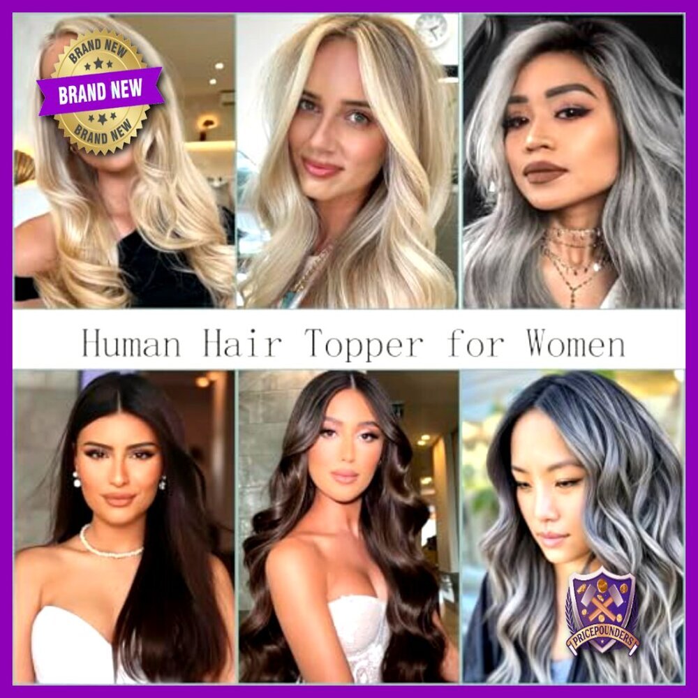 Real Human Hair Topper for Thinning Hair 10 Inch Elegant Natural Coverage - Picture 6 of 7